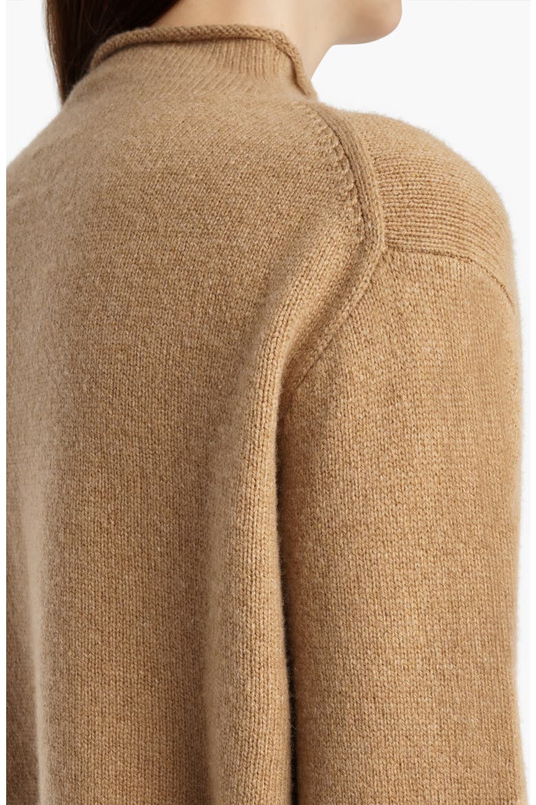Annora Stretch Wool & Cashmere Cardigan, Alternate, color, CAMEL