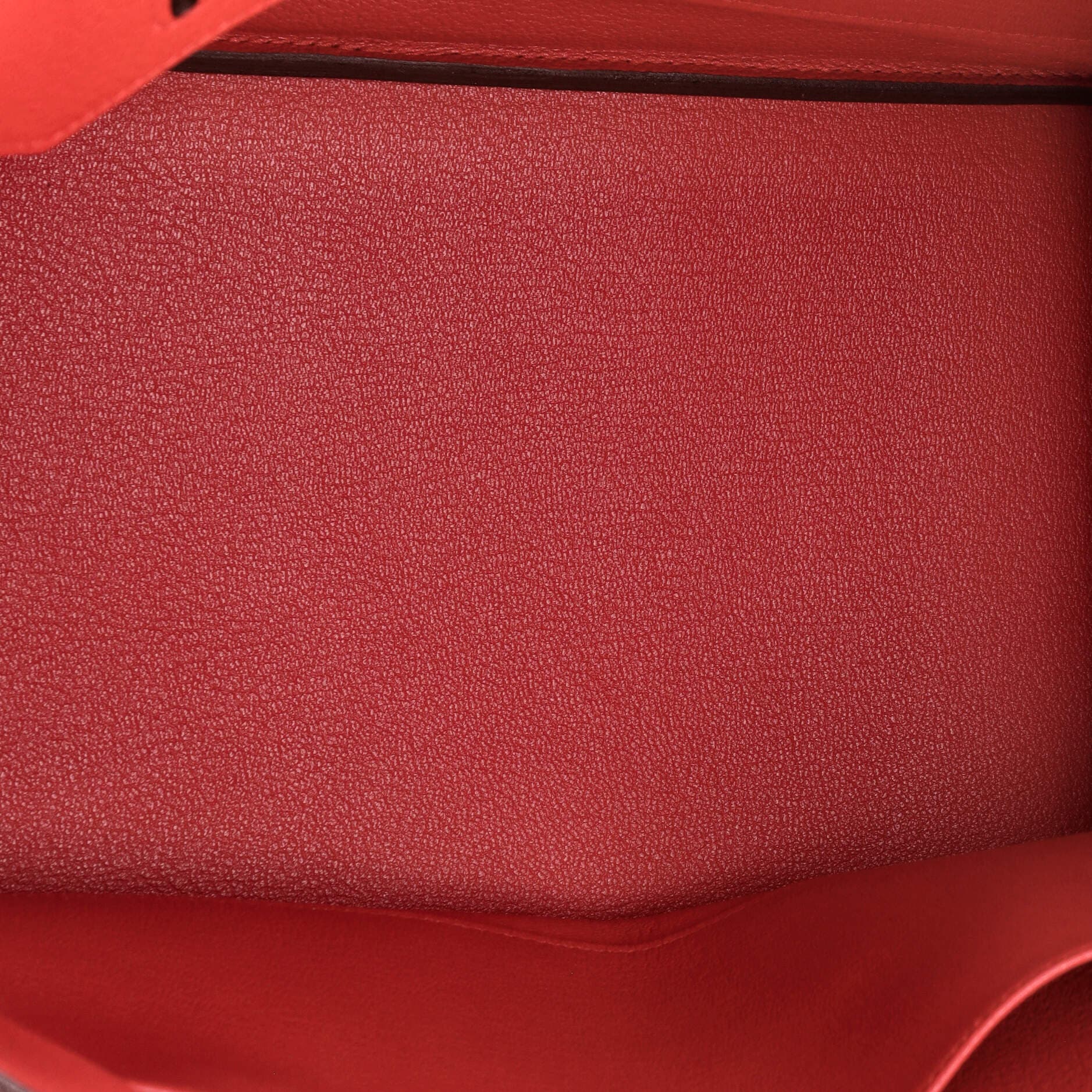 Pre-Owned Hermes Birkin Handbag Red Clemence with Palladium Hardware 35, Alternate, color, 