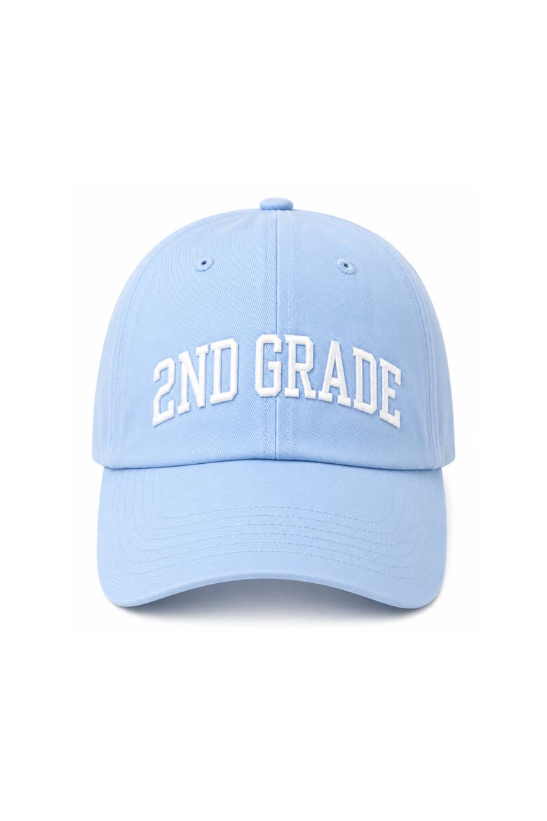 Back-to-School Second Grade Baseball Hat, Main, color, Blue/White