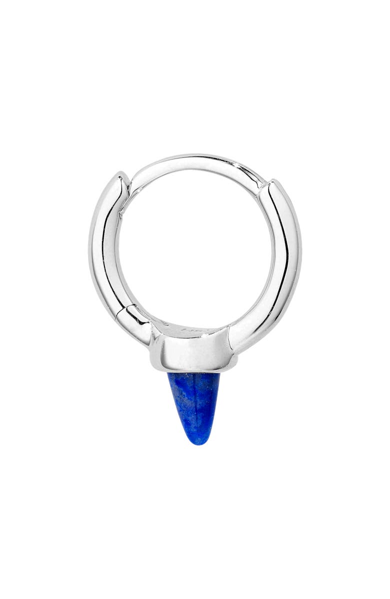 MARIA TASH Single Short Lapis Spike Hoop Earring, Alternate, color, White
