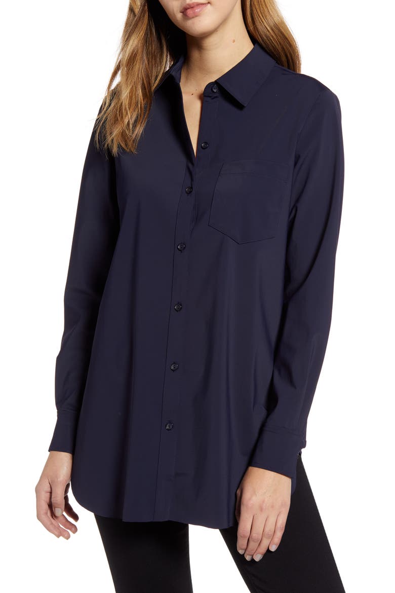 'Lyssentials Schiffer Shirt, Main, color, TRUE NAVY
