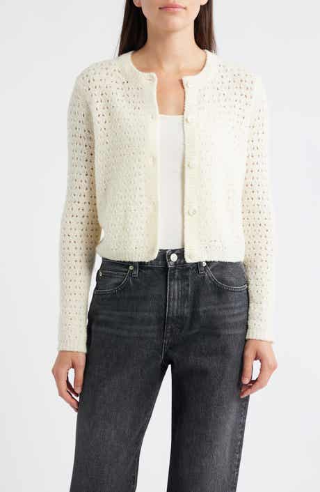 FRAME The Chenille Open Stitch Cardigan