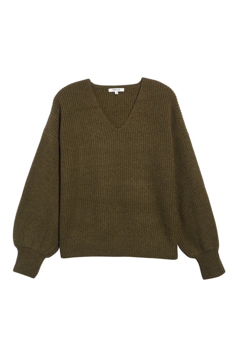 Thornton Balloon Sleeve Sweater, Main, color, HEATHER ELM
