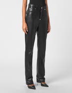 PHILIPP PLEIN Leather Trousers Long Women