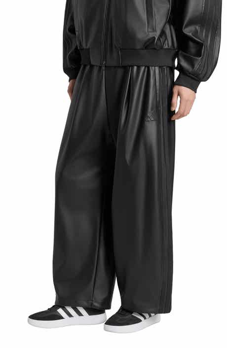 Faux Leather Wide Leg Pants