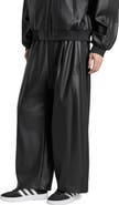 adidas Faux Leather Wide Leg Pants