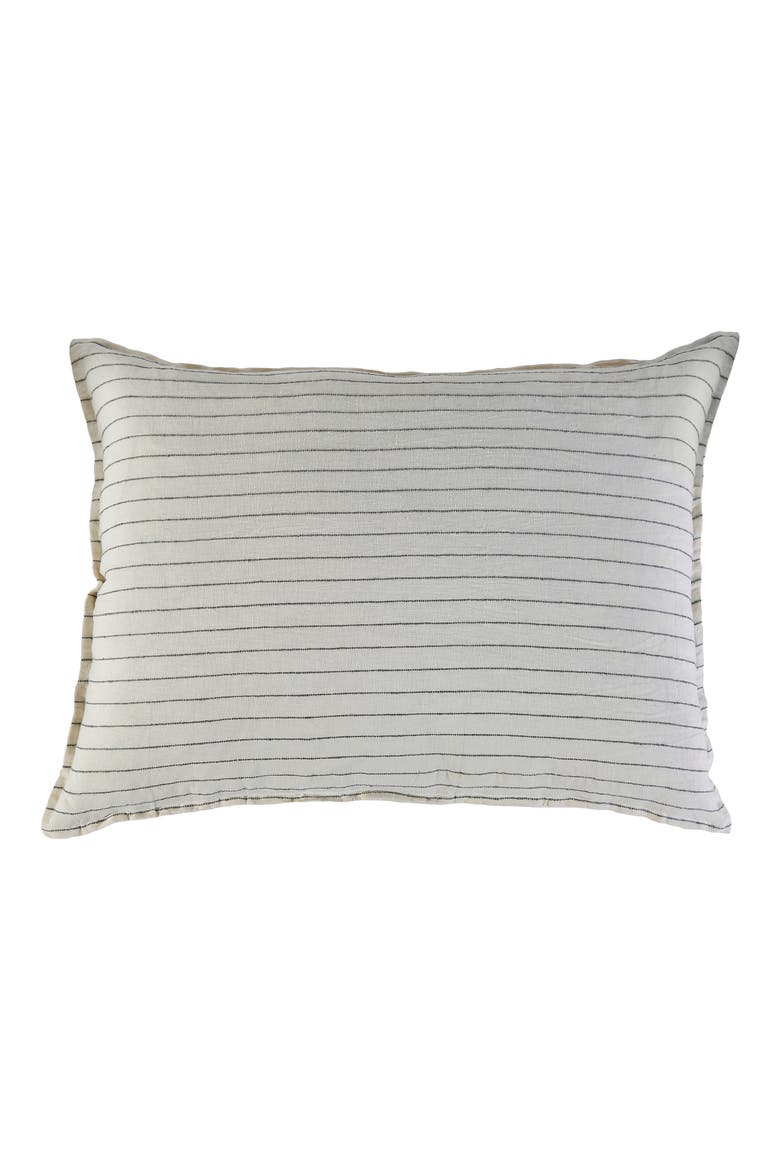 Blake Big Linen Accent Pillow, Main, color, CREAM/GREY