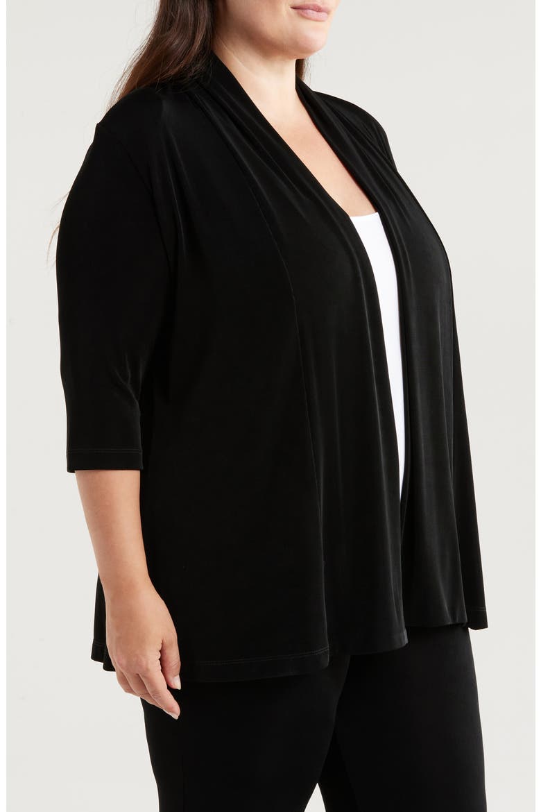 Classic Knit Open Front Jacket, Alternate, color, BLACK