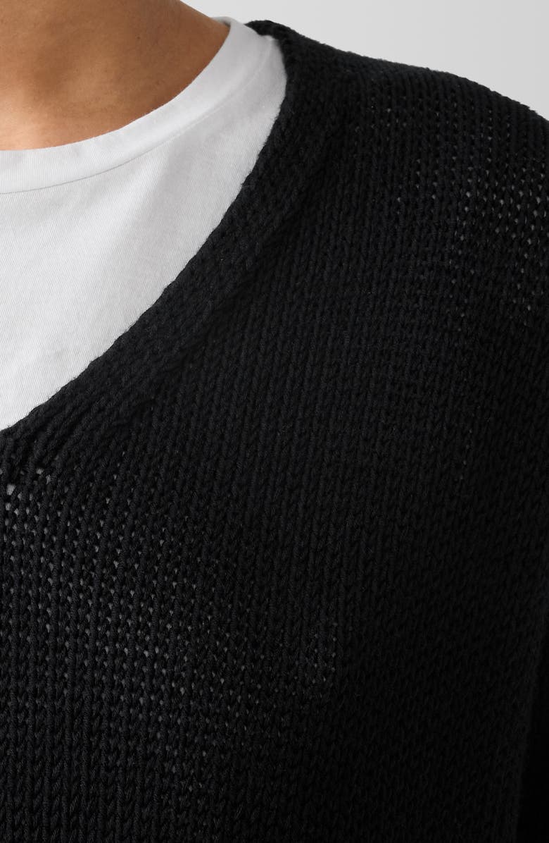 Eileen Fisher V-Neck Organic Cotton Pullover Sweater, Alternate, color, 