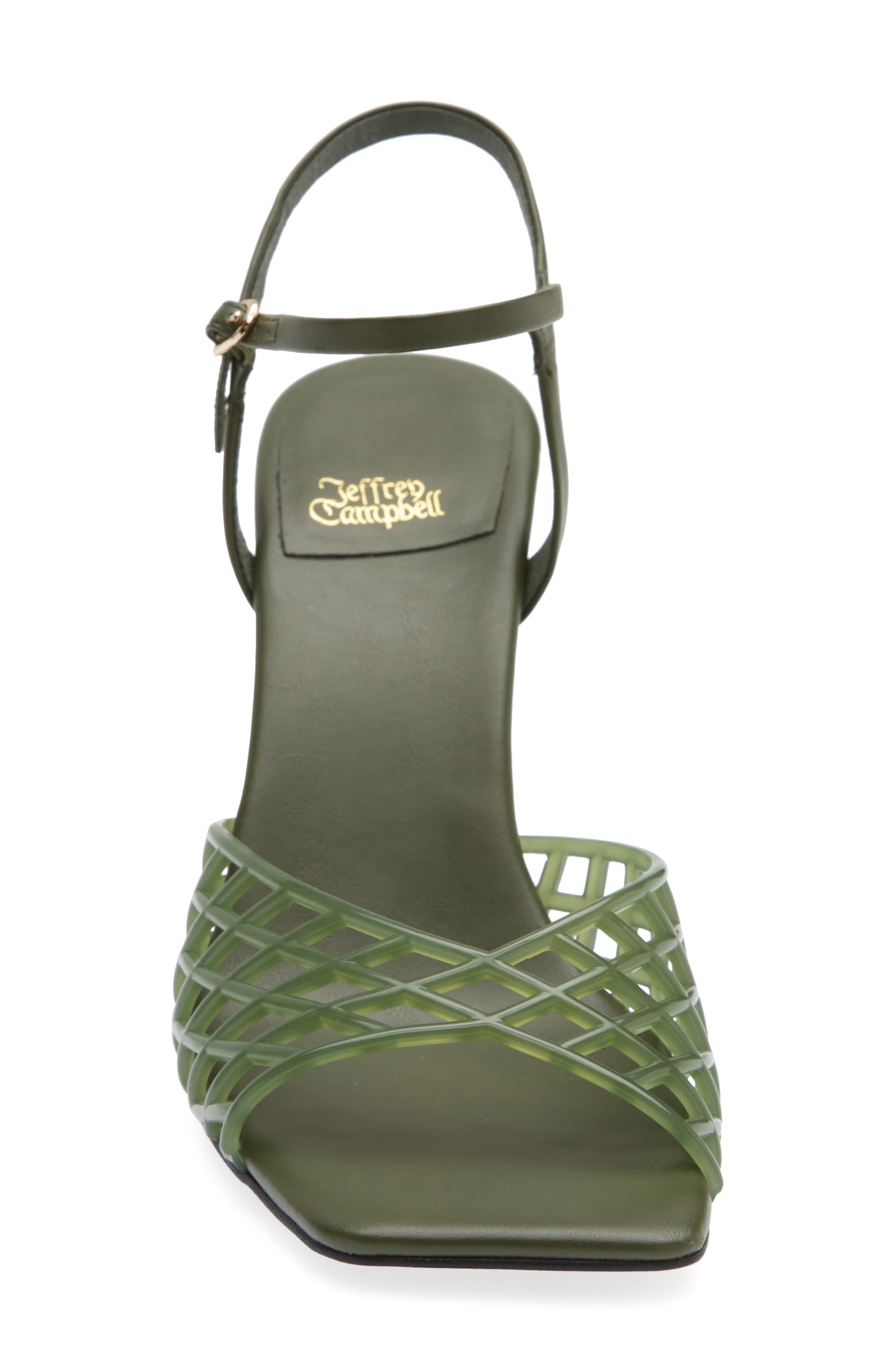Jeffrey Campbell Bop-It Wedge Sandal, Alternate, color, Olive