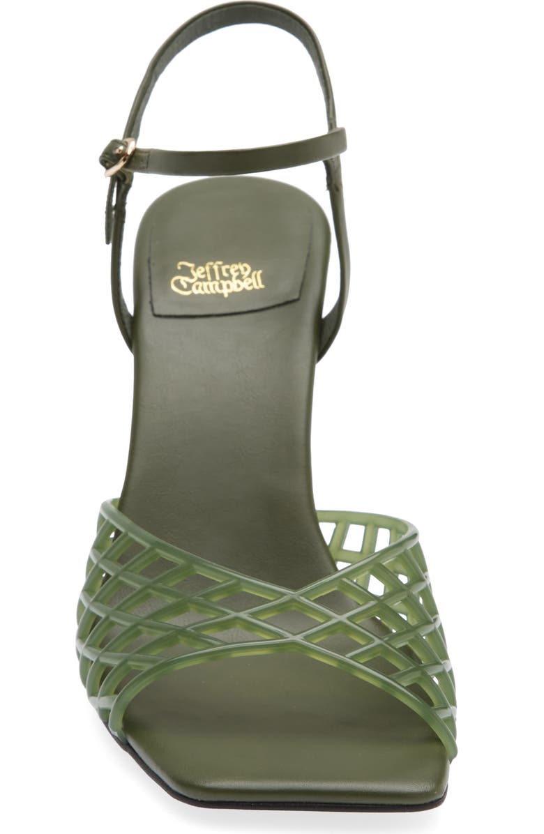 Jeffrey Campbell Bop-It Wedge Sandal, Alternate, color, Olive