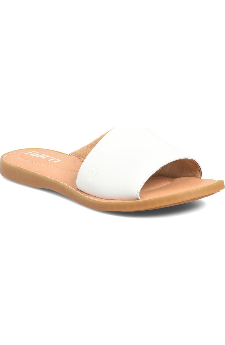 Børn Izabel Sandal, Main, color, Cream Metallic White