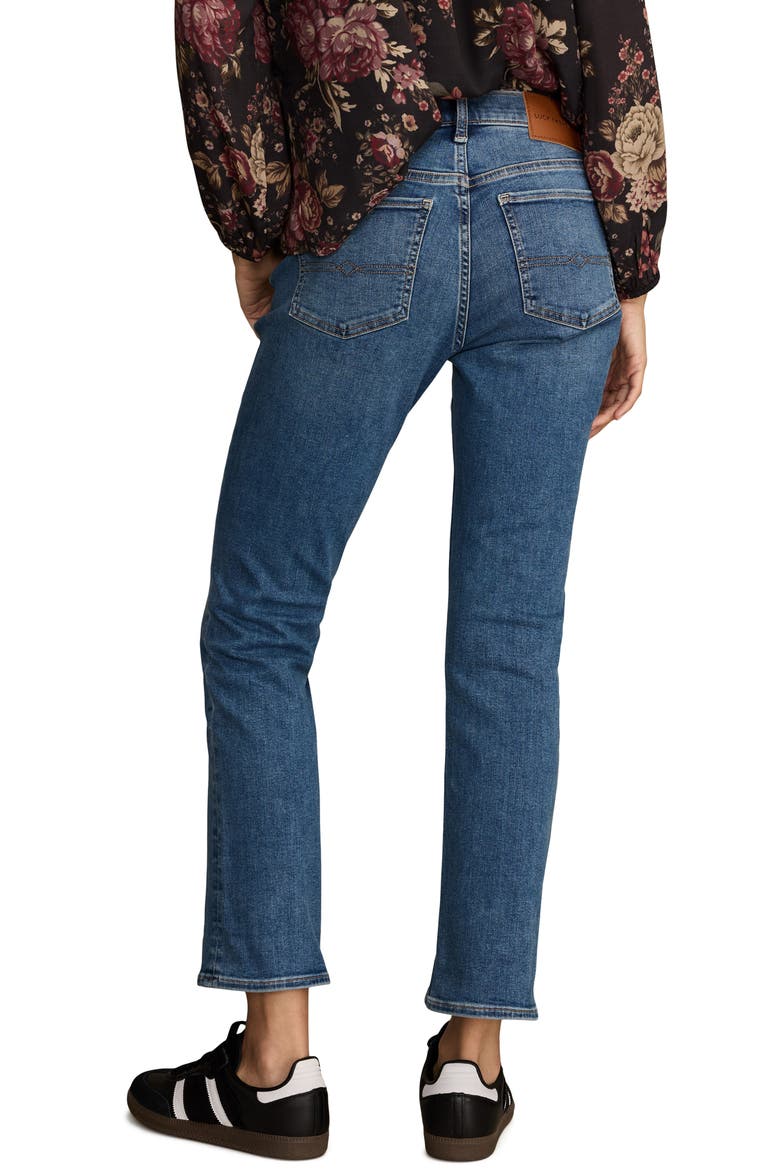 Sweet Mid Rise Crop Straight Leg Jeans, Alternate, color, BRIGHTER DAYS WASH