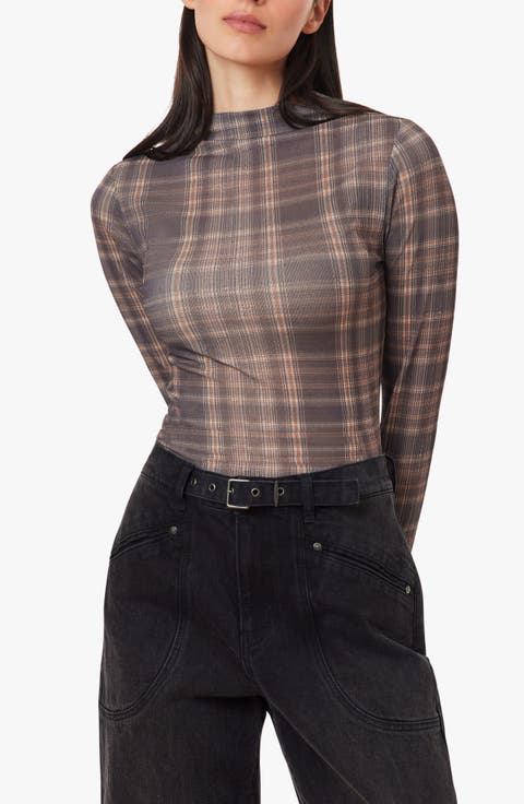 Turtleneck Cotton Blend Top