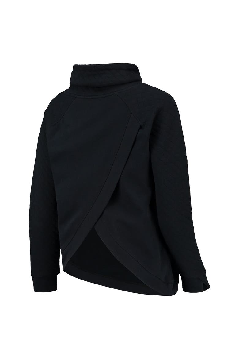 Women's Levelwear Black Boston Red Sox Vega Funnel Neck Raglan Pullover Sweatshirt, Alternate, color, Black