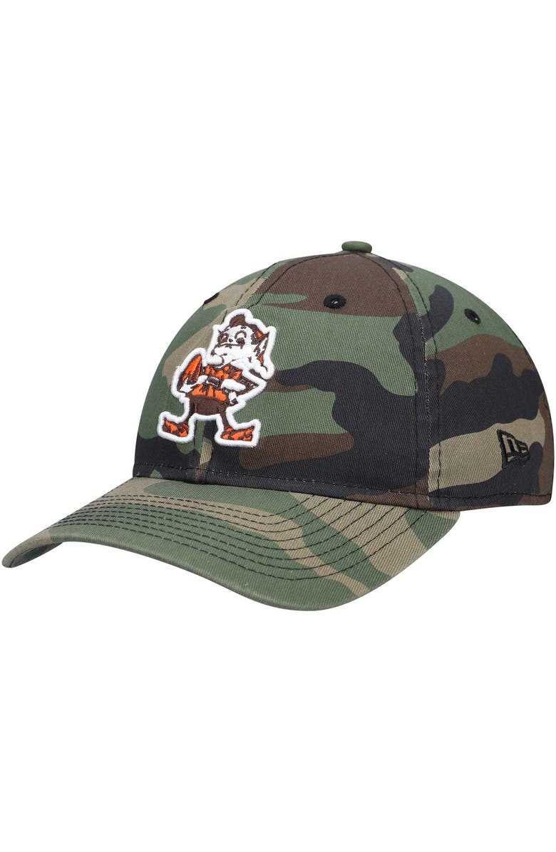 New Era Men's New Era Camo Cleveland Browns Brownie The Elf Team Core Classic 2.0 9TWENTY Adjustable Hat, Main, color, 