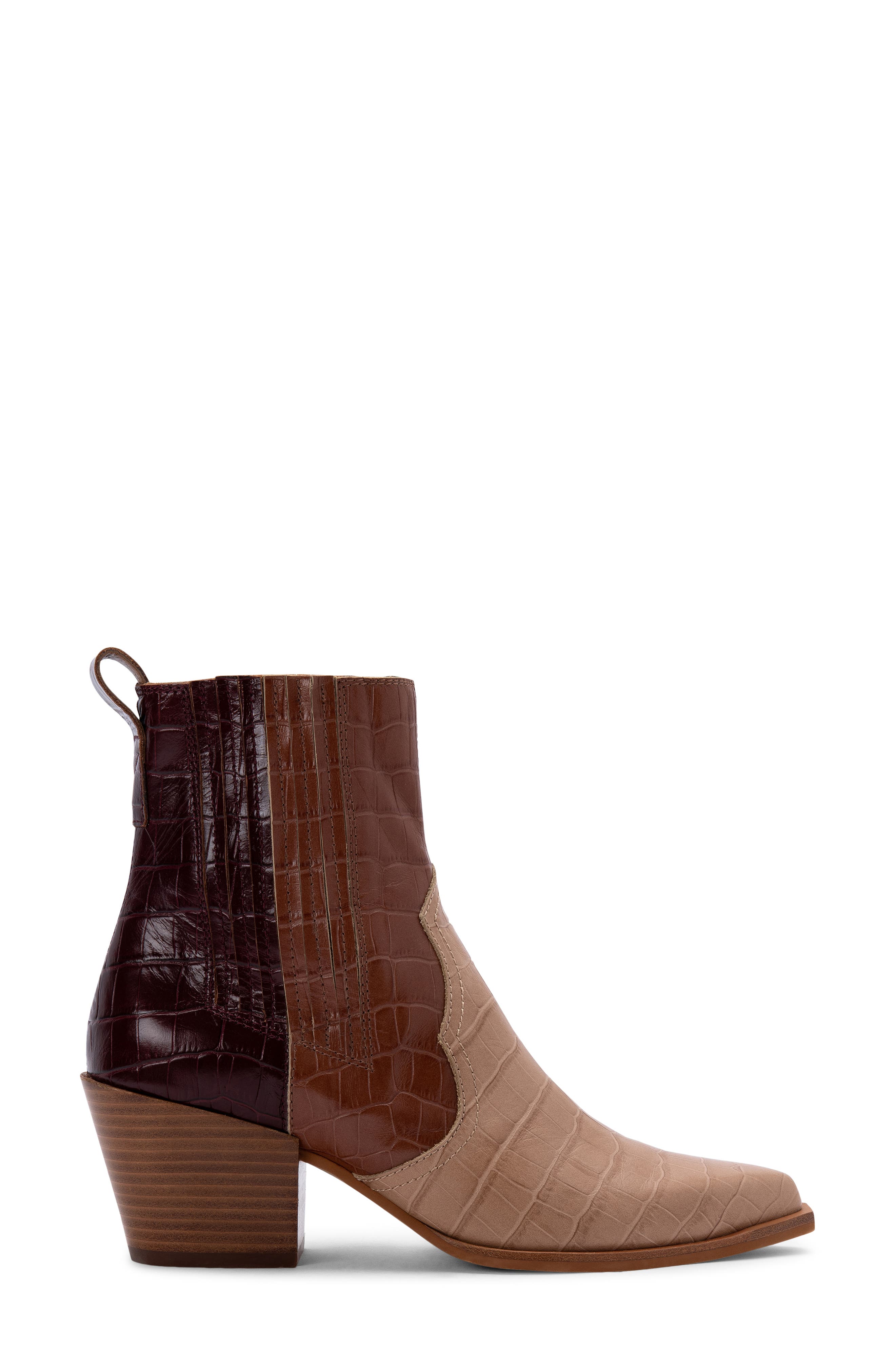 Serna Western Bootie, Alternate, color, BROWN MULTI
