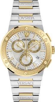 Versace Greca Logo Chronograph Bracelet Watch, 40mm