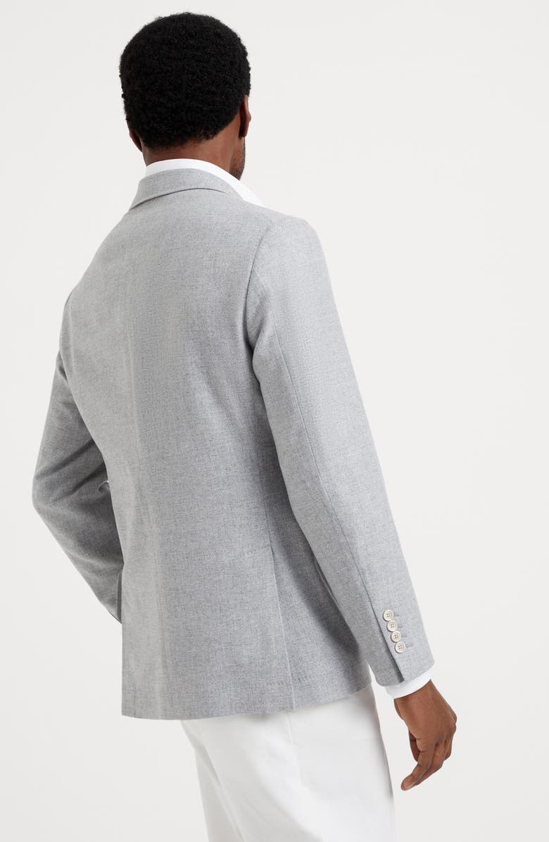 Brunello Cucinelli Diagonal twill unconstructed blazer, Alternate, color, 