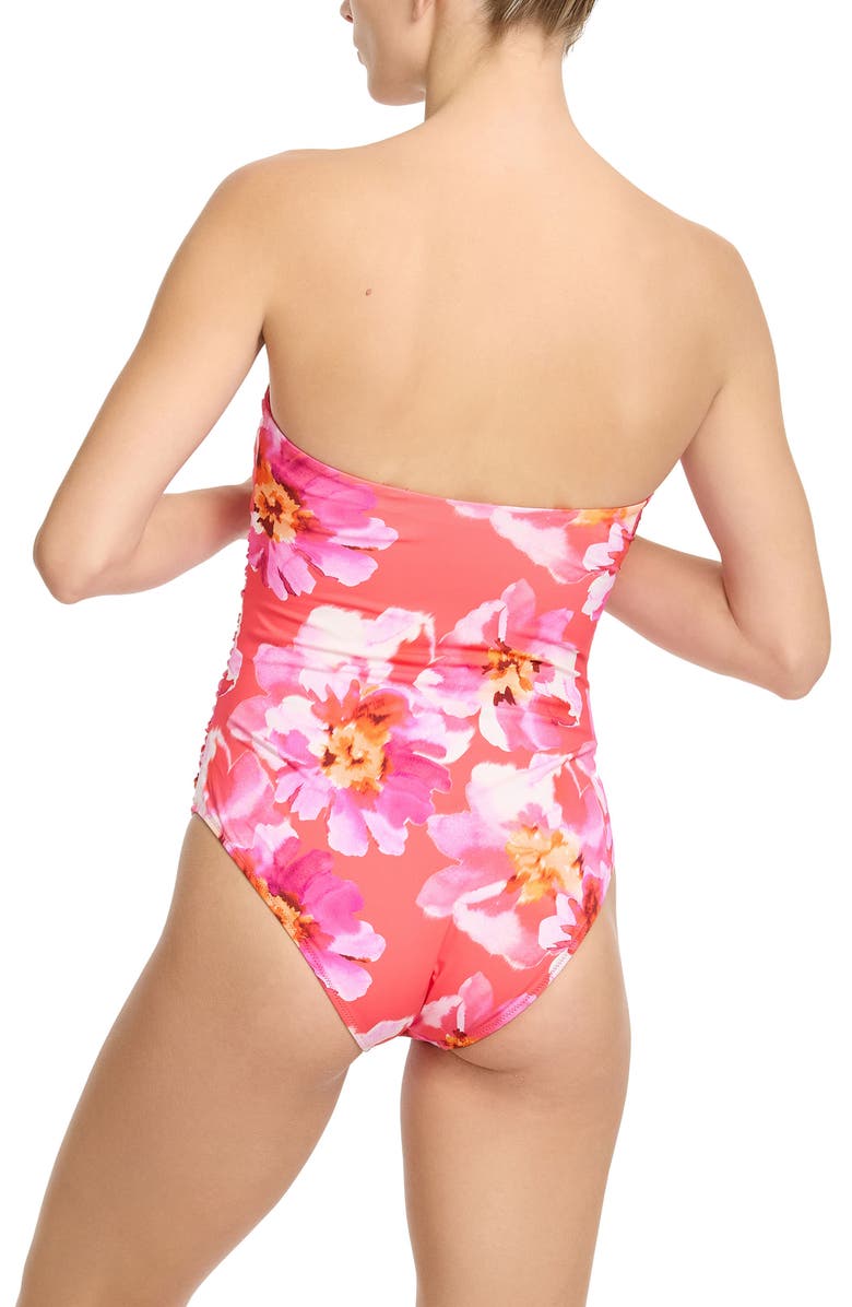 Hanky Panky Strapless Bandeau One-Piece Swimsuit, Alternate, color, Out Of Office Pink