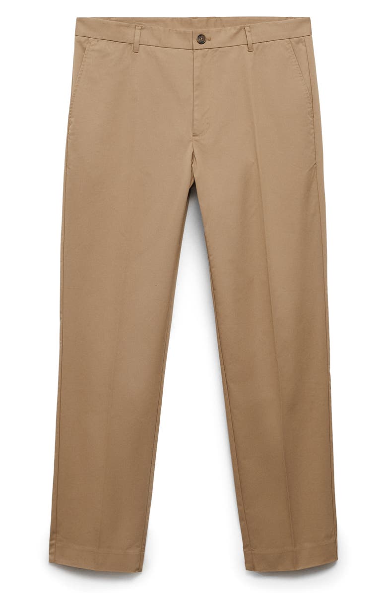 MANGO Dublino Slim Fit Twill Chinos, Alternate, color, Medium Brown