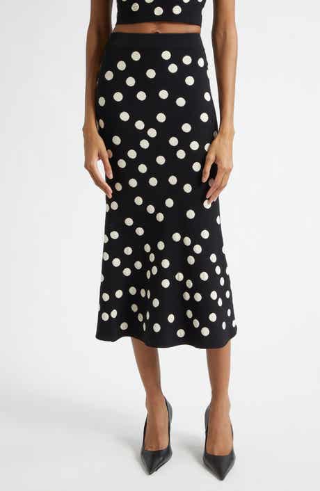 Mae Polka Dot Bias Cut Skirt