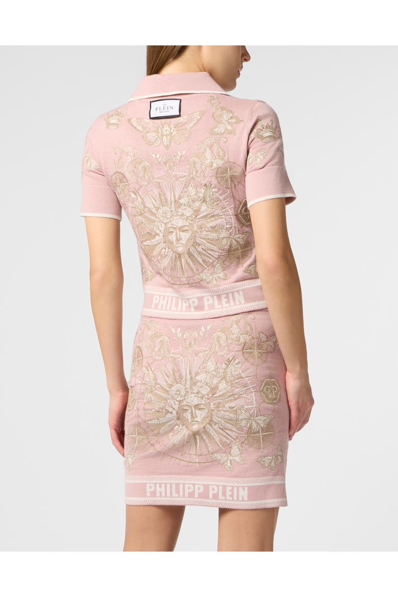 Polo Shirt Butterfly Tattoo Women, Alternate, color, rose/pink