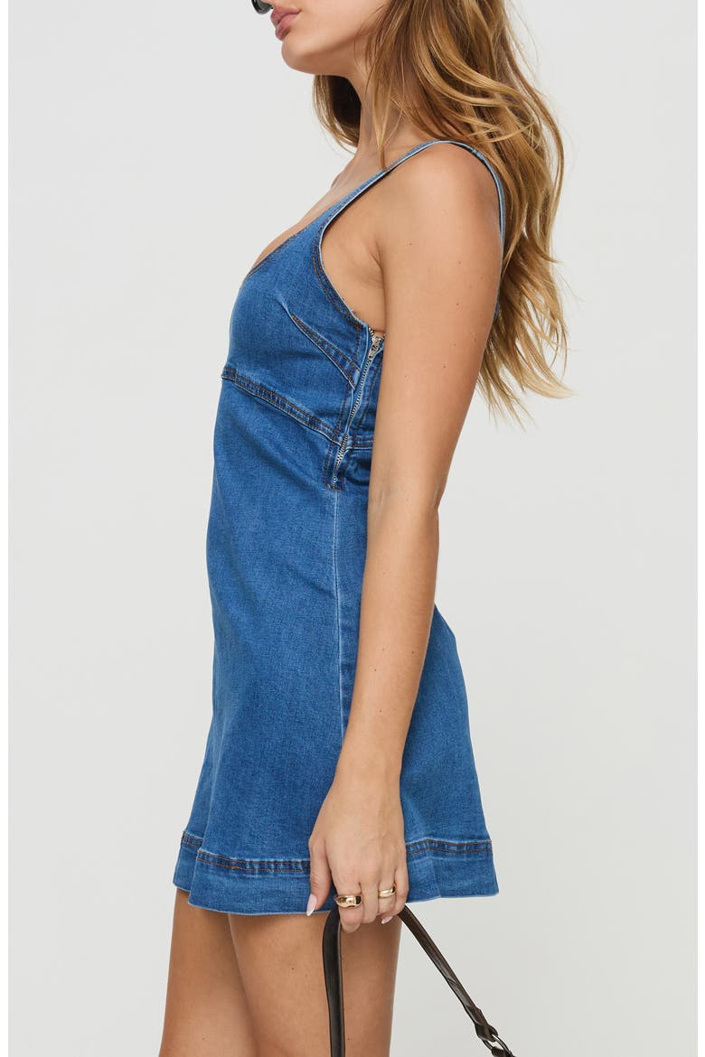 Rautha Denim Minidress, Alternate, color, BLUE
