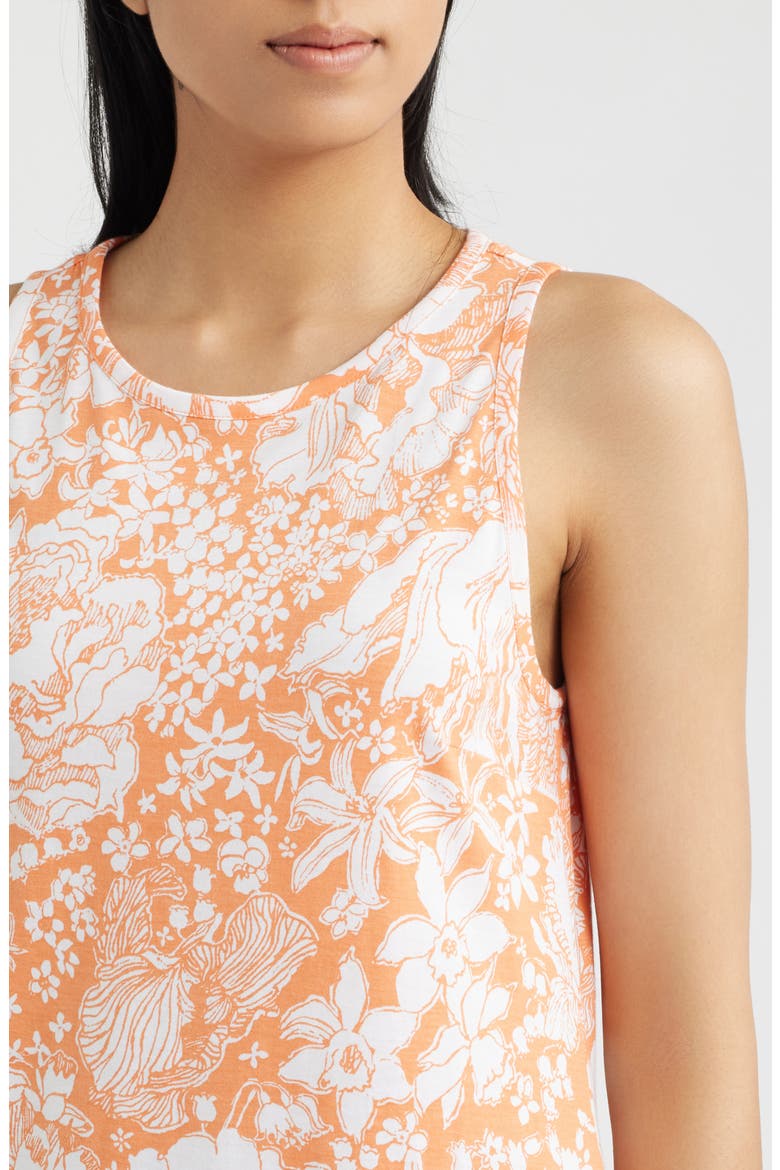 Dixi Cotton Dress, Alternate, color, SUNSET ORANGE BUDDING ROMANCE
