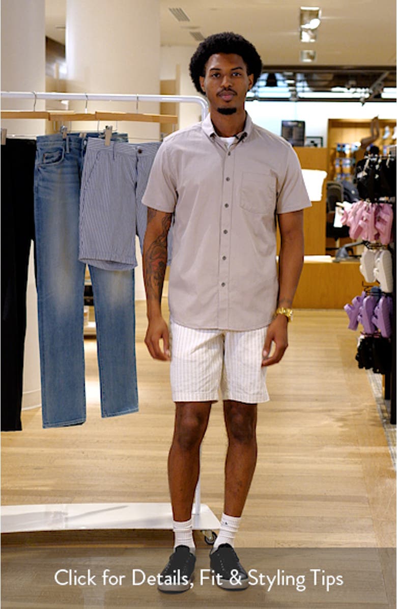 Hudson Reworked Slim Fit Short Sleeve Button-Down Shirt, sales video thumbnail