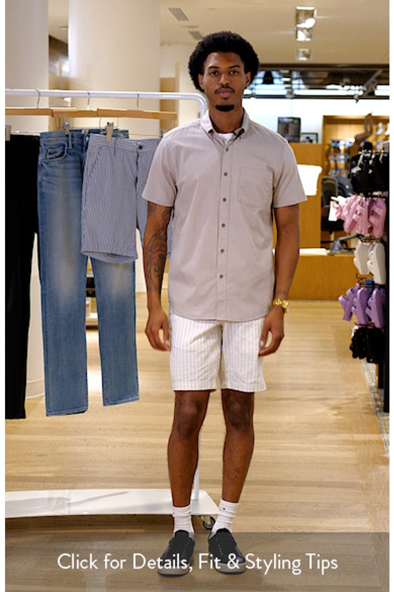Hudson Reworked Slim Fit Solid Short Sleeve Cotton Button-Up Shirt video