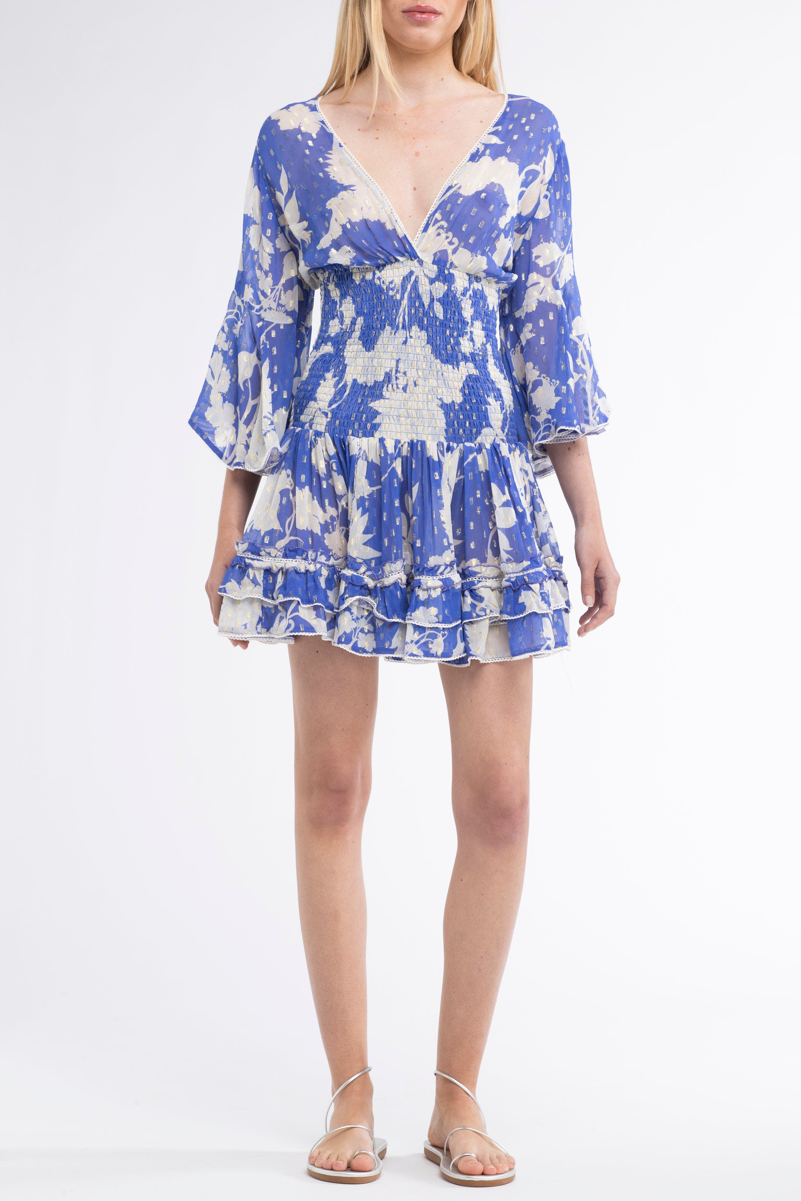 Jenina Cover-Up Flower Mini Dress - image 2