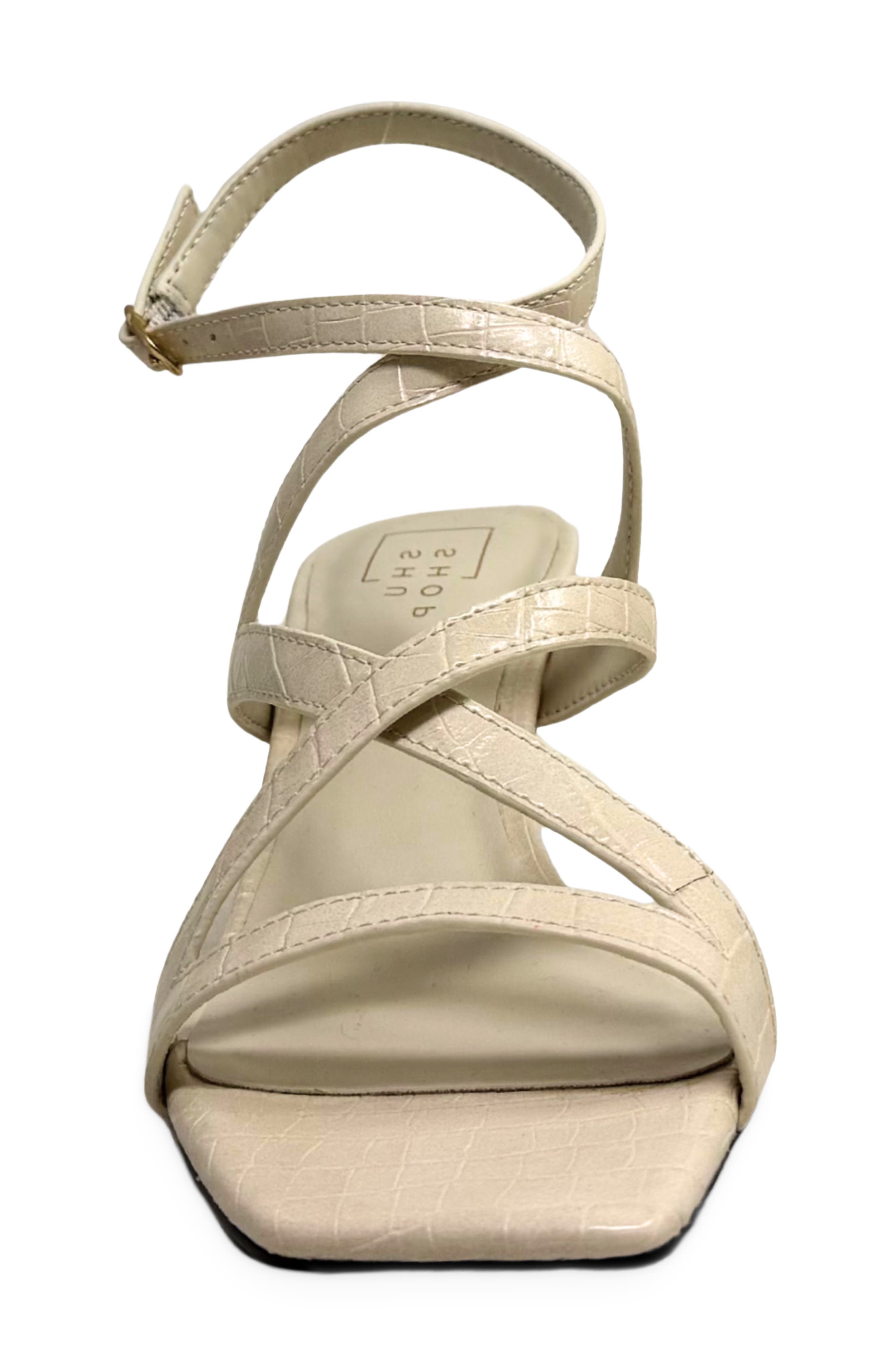 Gilda Ankle Strap Sandal, Alternate, color, BONE CROCO