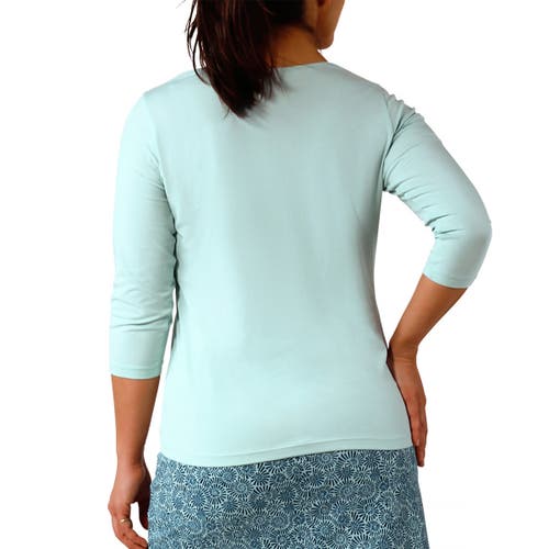 Uv Skinz 3/4 Sleeve Scoop Neck R&r Tee In Dewdrop