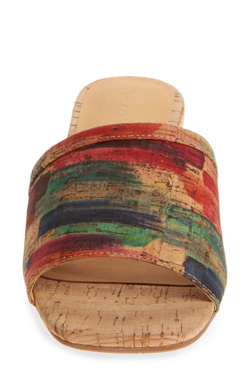 Chocolat Blu Cindy Slide Sandal In Multi Cork