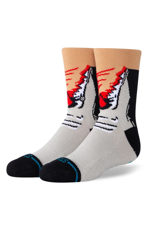 Stance Kids' Snack Attack Cotton Blend Crew Socks in Black 