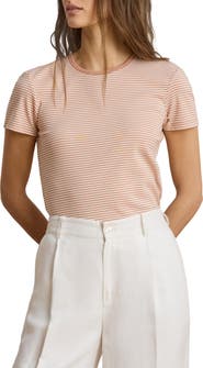 Lauren Ralph Lauren Refined Stripe Stretch Cotton Top