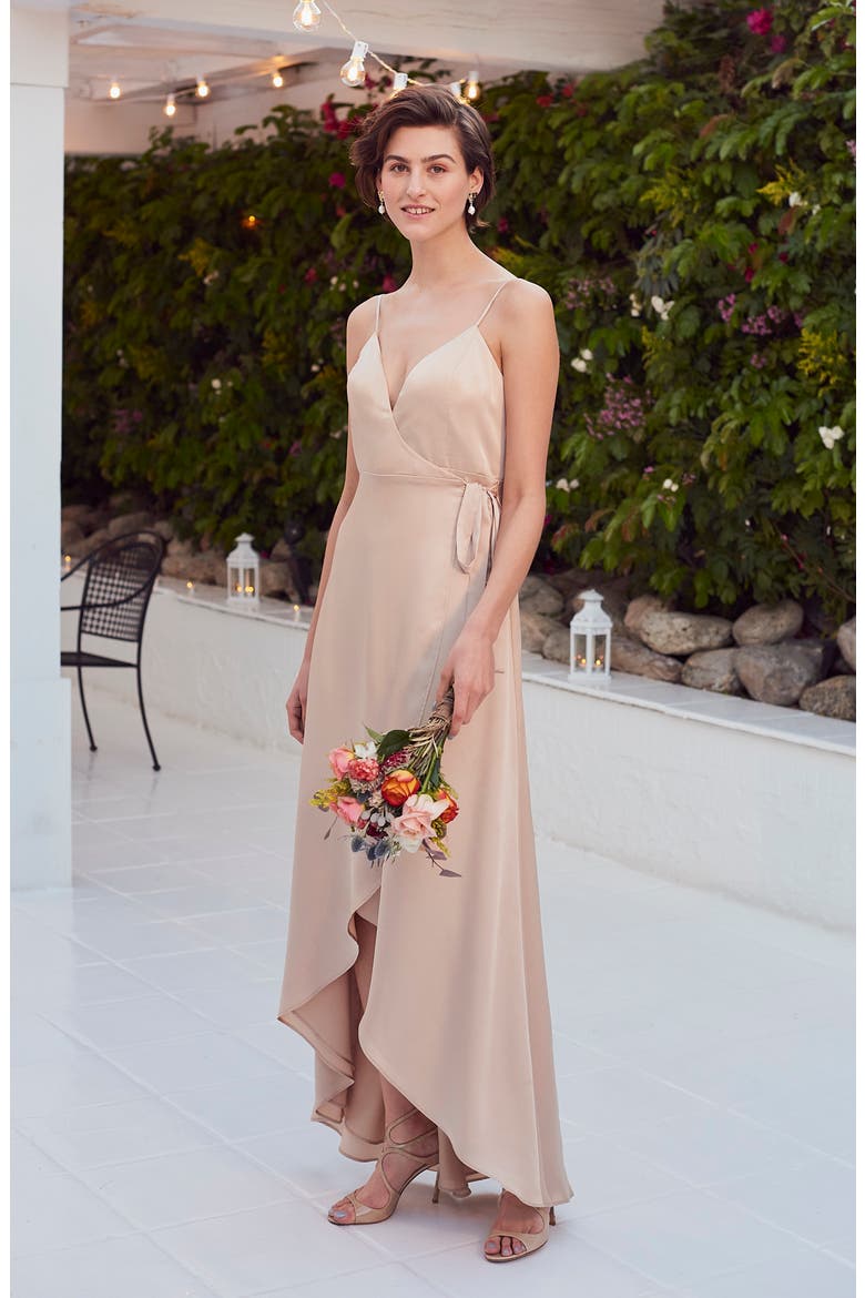 Mariah Wrap Gown, Alternate, color, BOUQUET BEAUTY