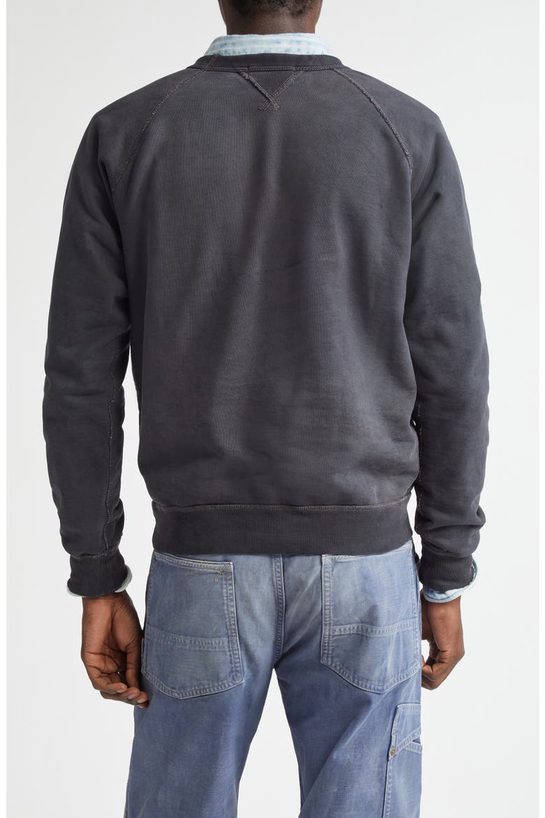 Raglan Crewneck Sweatshirt, Alternate, color, BLACK INDIGO