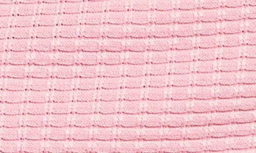 Ming Wang Modern Fit Fringe Trim Tweed Dress In Rose/white