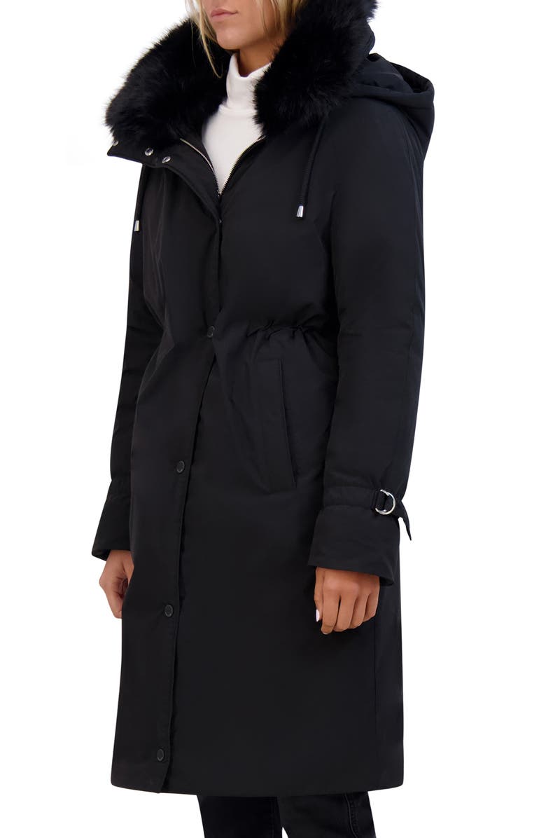 Kenneth Cole New York Hooded Jacket with Faux Fur Trim, Alternate, color, 