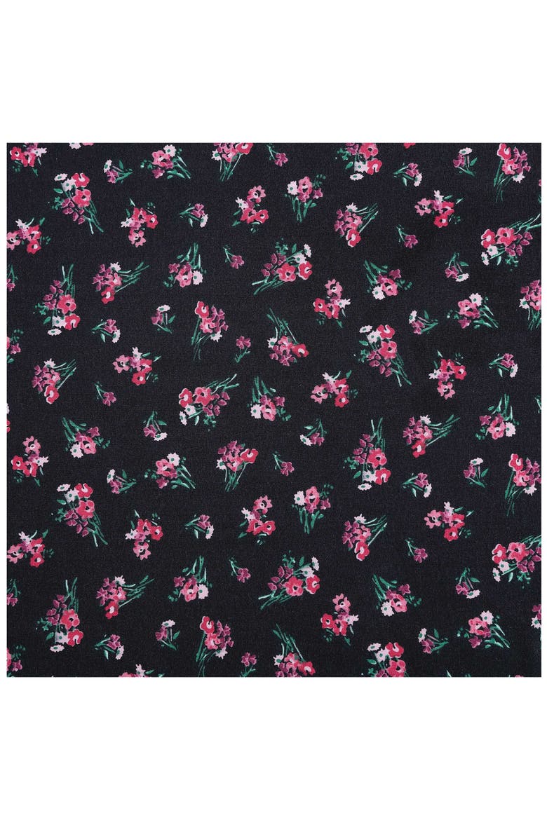 Bouquet Ditsy Sheet Set, Alternate, color, BLACK