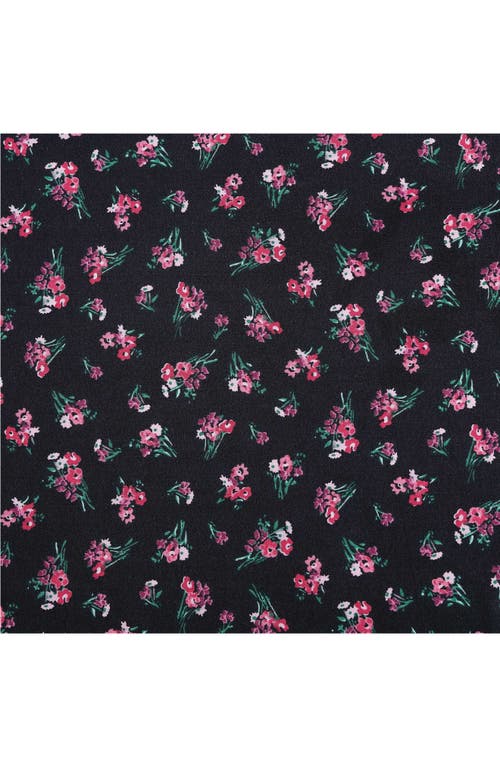 Betsey Johnson Bouquet Ditsy Sheet Set In Black