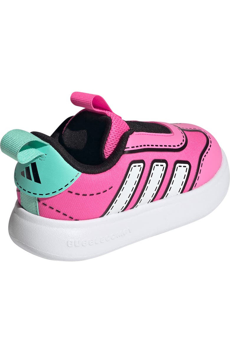 adidas Kids' Bubblecomfy Knit Sneaker, Alternate, color, Lucid Pink/ White/ Aqua