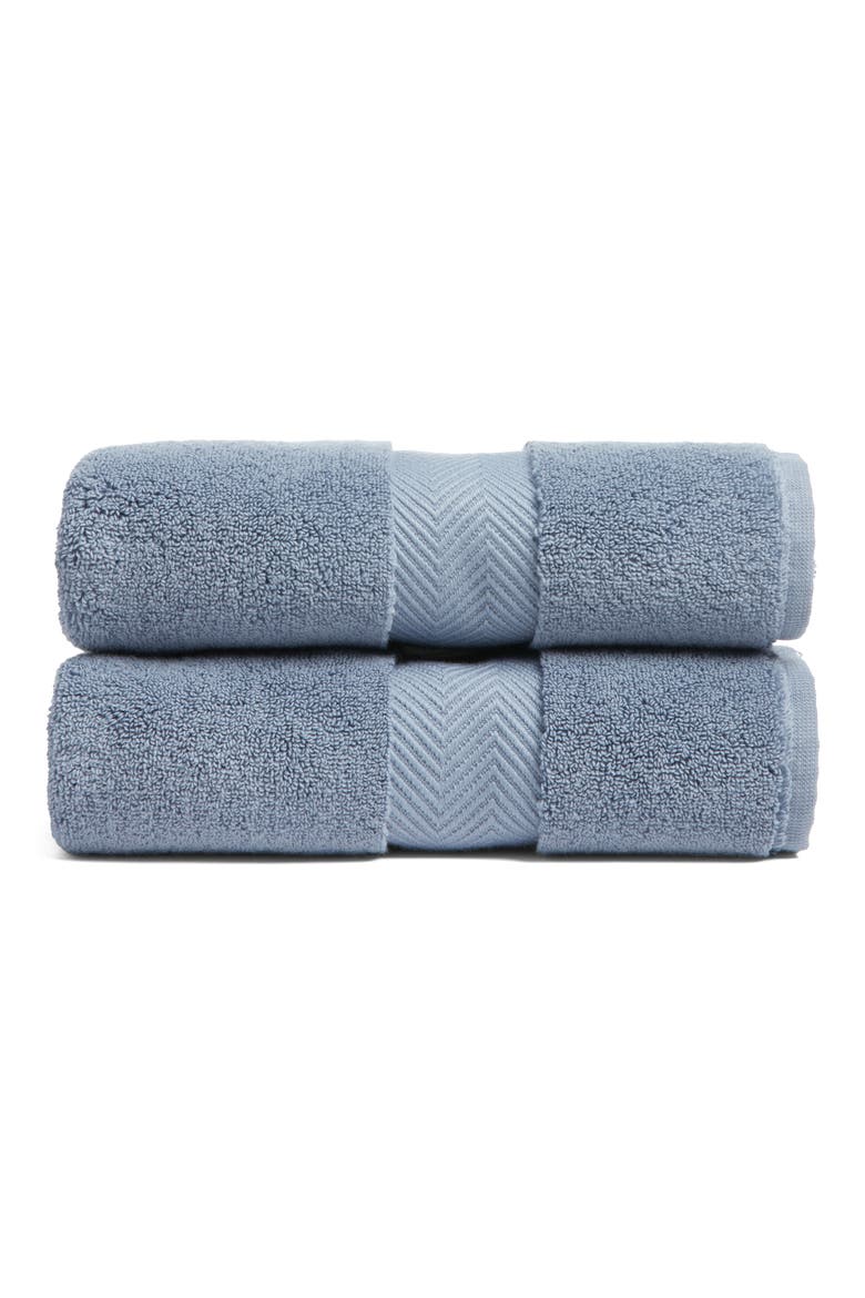 Set of Two Organic Hydrocotton Hand Towels, Main, color, BLUE CHIP