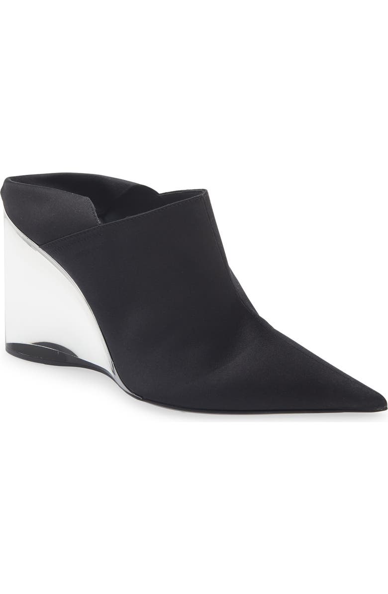 Alaïa Acrylic Wedge Mule, Main, color, Noir