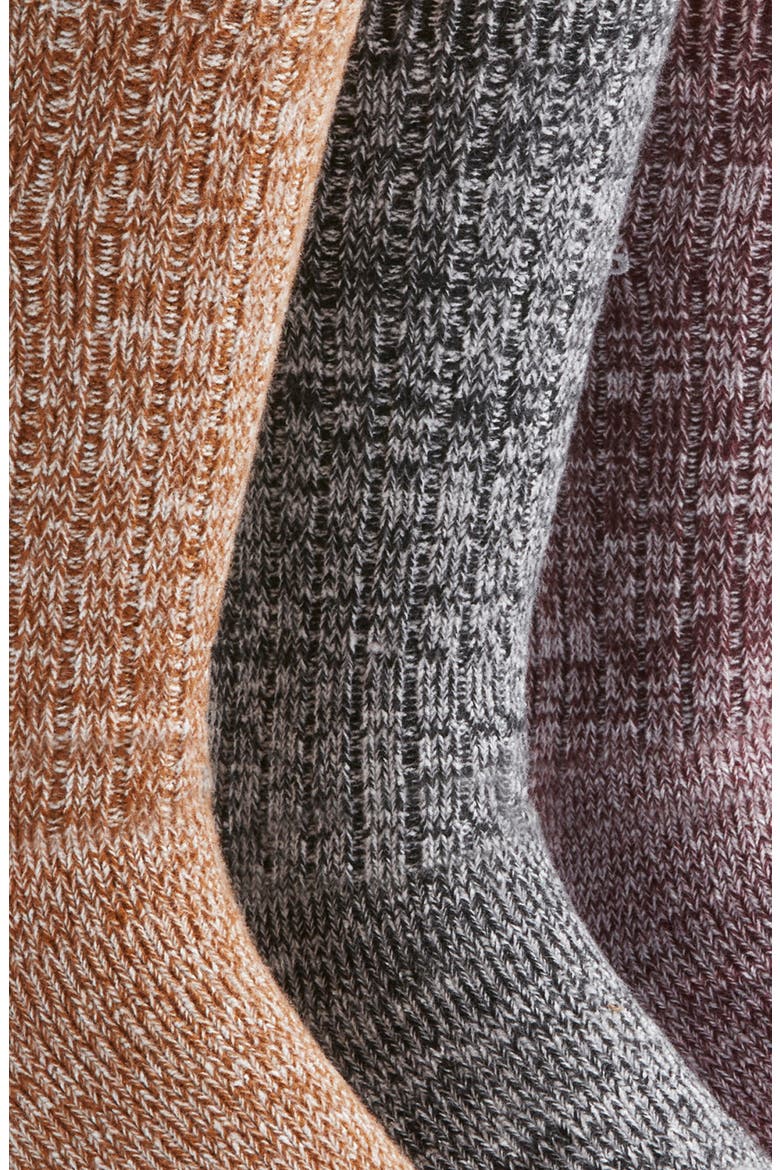 3-Pack Assorted Trey Rib Knit Cozy Socks, Alternate, color, BCKW