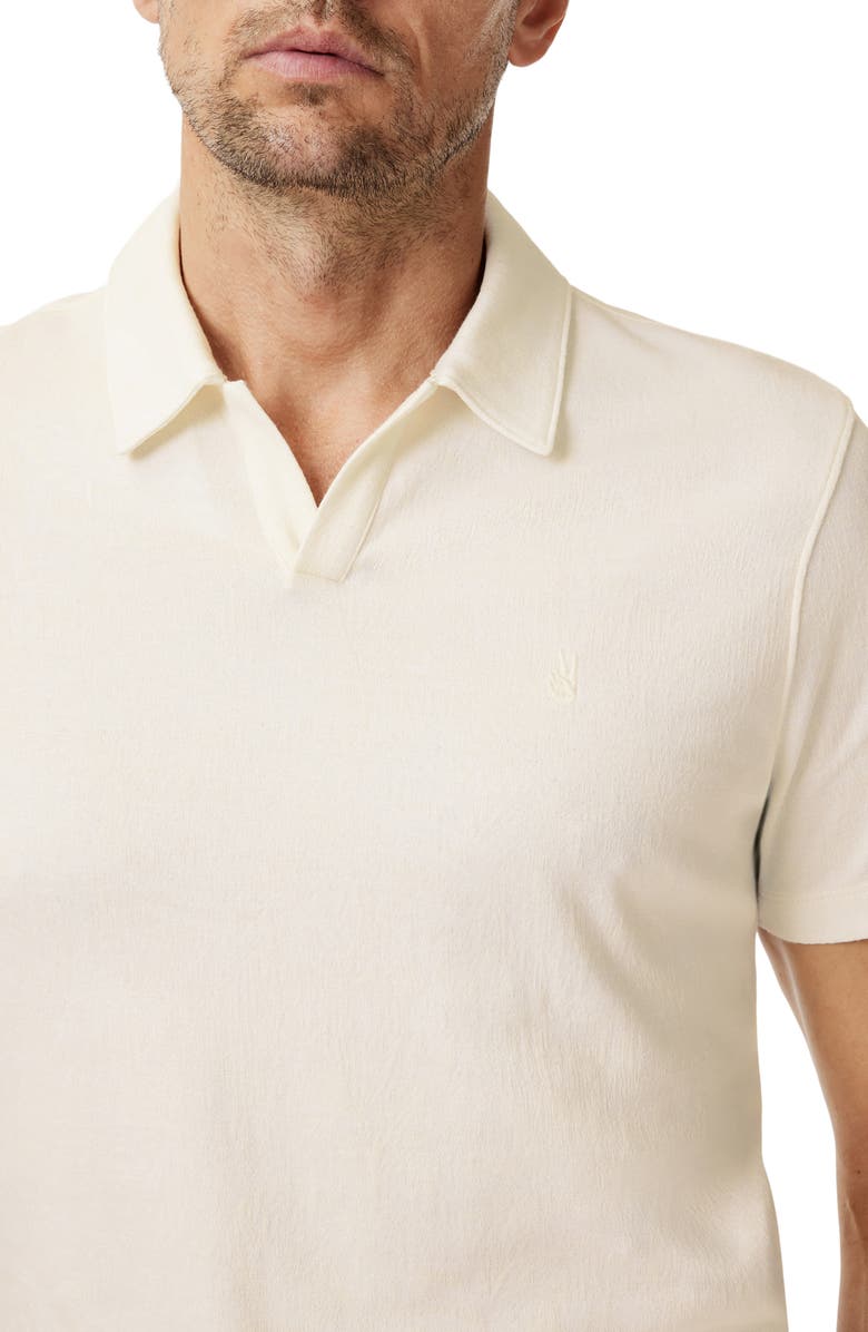 John Varvatos Hague Foliage Jacquard Polo, Alternate, color, Natural