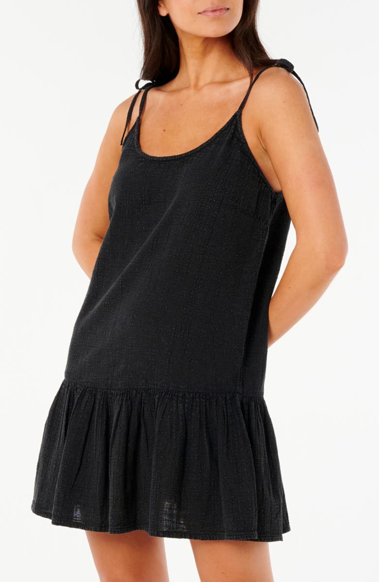 Rip Curl Classic Surf Cotton Cover-Up Minidress, Alternate, color, Washed Black