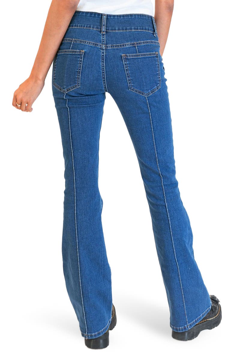 EDIKTED Harriot Flare Jeans, Alternate, color, Blue